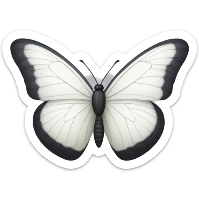 White butterfly sticker