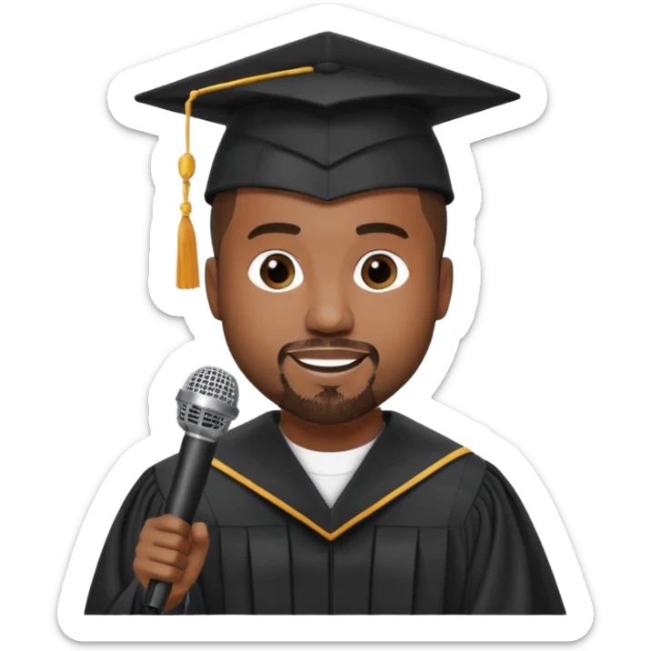 make a emoji of kanye west singing graduation album sticker