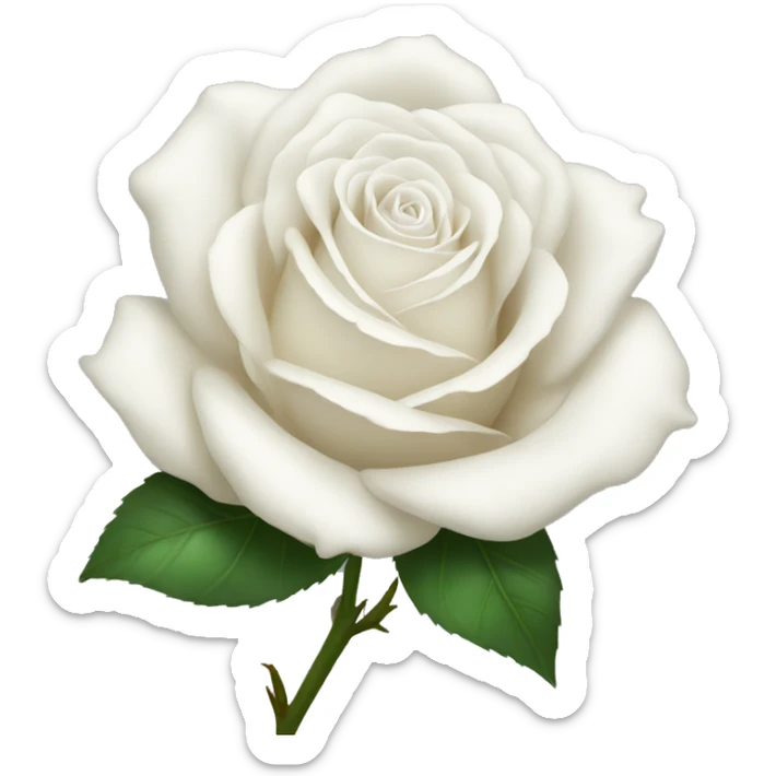 white rose sticker