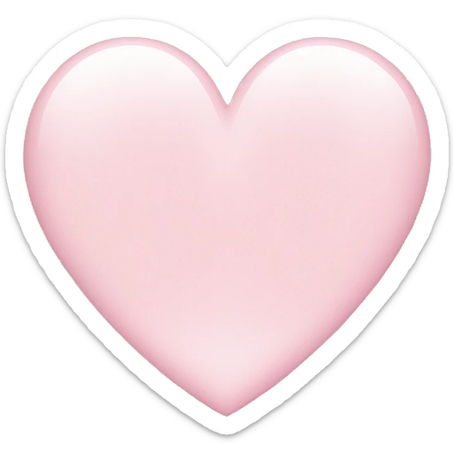 Light pink heart  sticker