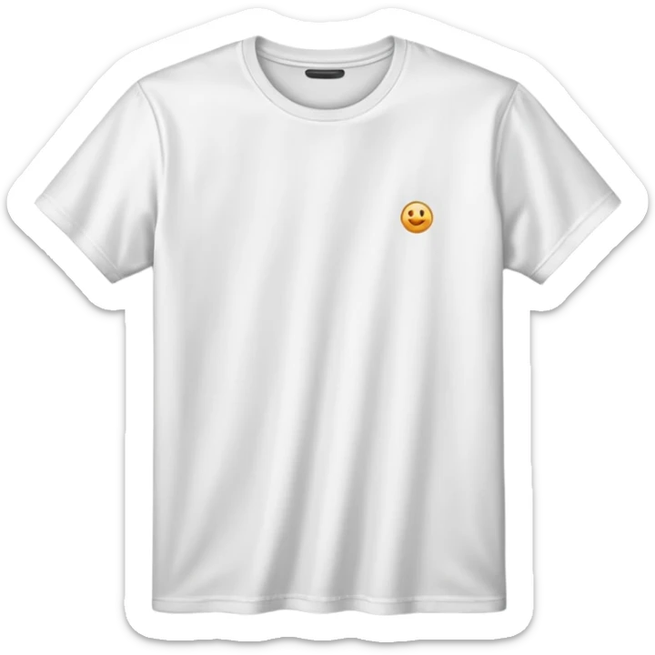 white T-shirt, clean and detailed, crisp lines, subtle shading sticker