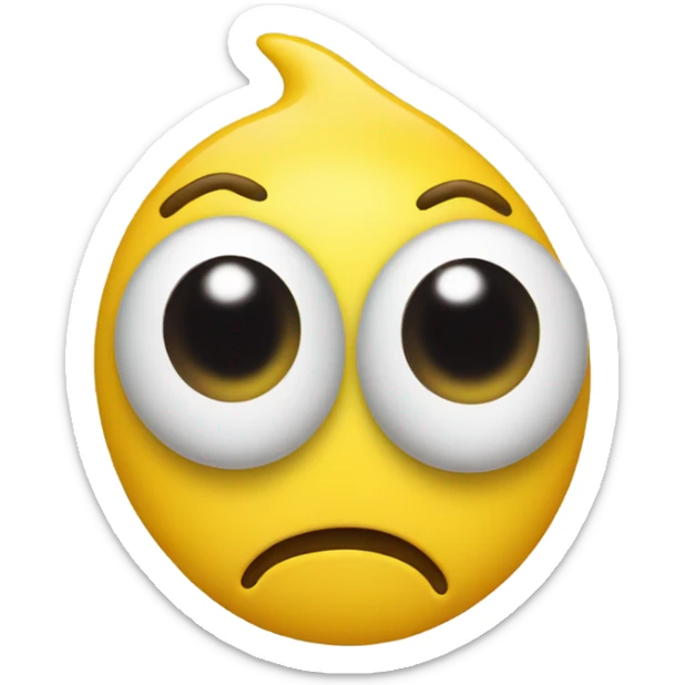 A yellow emoji that has heart eyes and his tongue out sticker