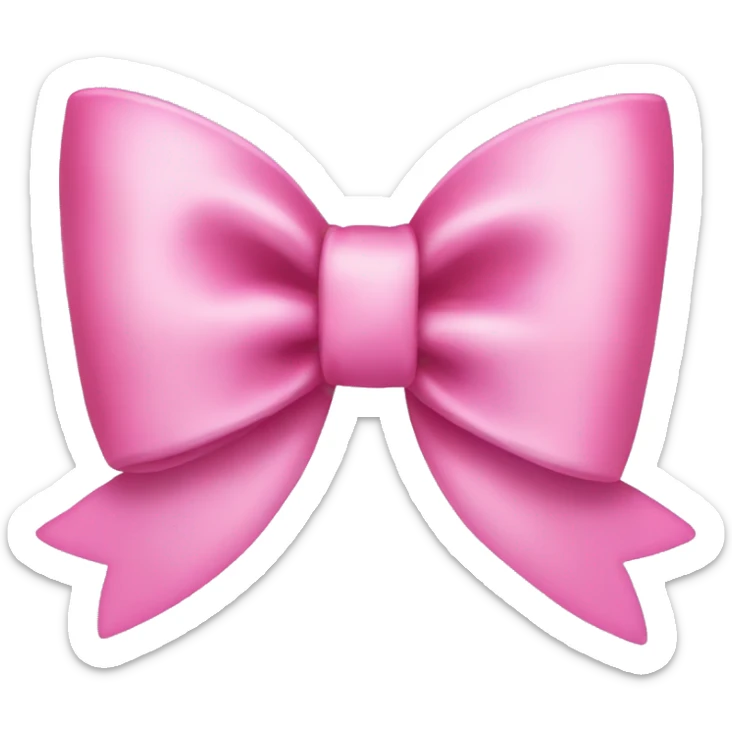 Pink bow sticker
