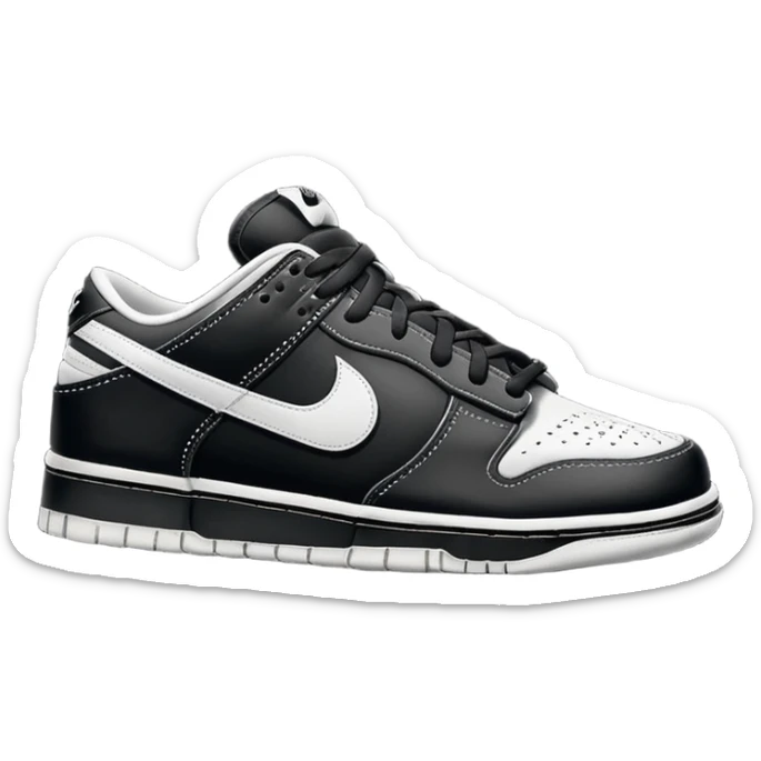 I want you to draw a black Nike Dunk Low with the Nike logo facing right

 sticker