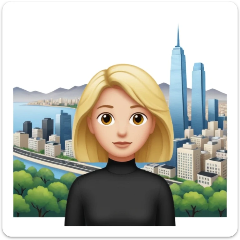 quelqu'un qui admire la vue depuis un point panoramique avec une ville en contrebas
 sticker