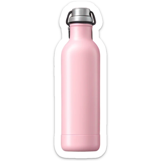 Baby Pink metal water bottle, metal canteen, tall and skinny sticker