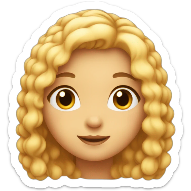 Sweet girl emoji with inviting eyes and a warm smile, suggesting a kind, intimate voice sticker