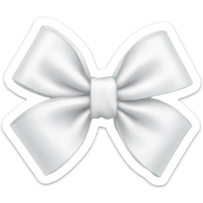 White bow sticker