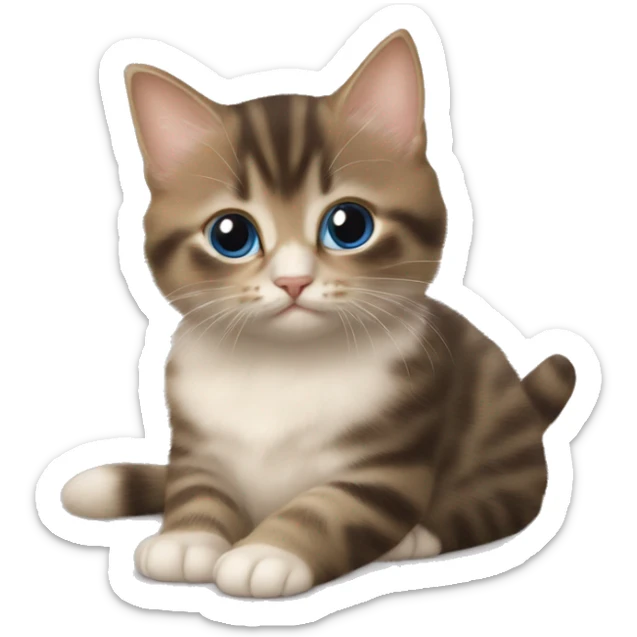 chaton qui fait caca et pipi en même temps et qui fait un poirier ￼ sticker