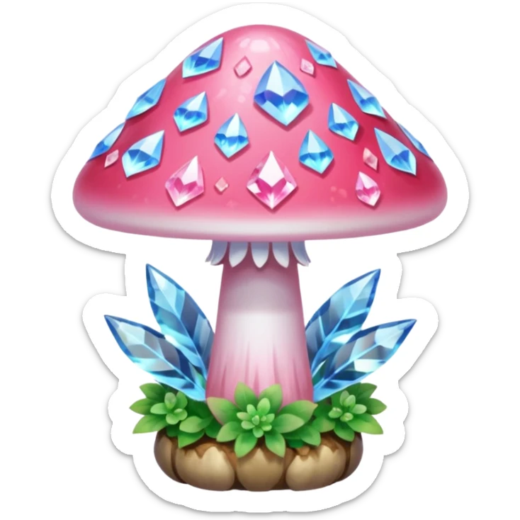 Diancie-Amaura-Aurorus-crystal-flower-Shirin-shroom-shrub-avatar-aesthetic-fusion sticker