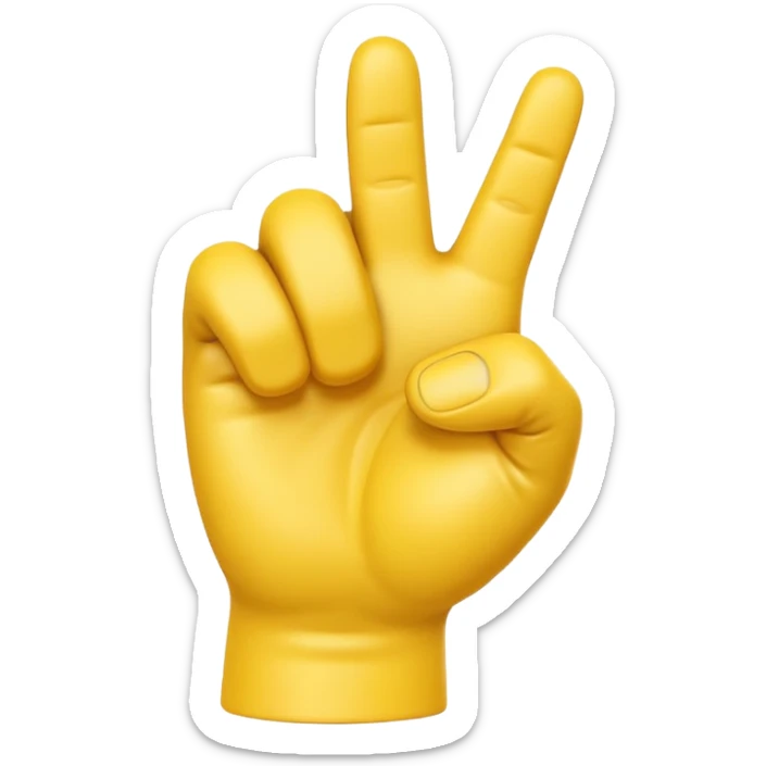 A 3D Apple-style yellow hand emoji, closed fist with thumb pointing backward over the shoulder direction, smooth rounded shape, shiny surface, clean minimal background. sticker