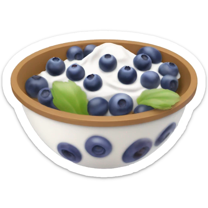 yoghurt bowl with grapes and blueberries sticker