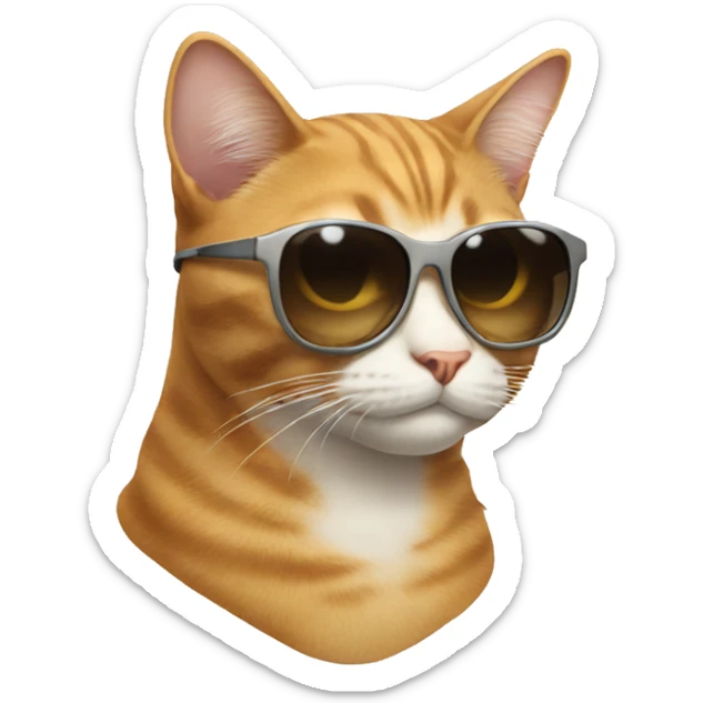 Cat with sunglasses sticker