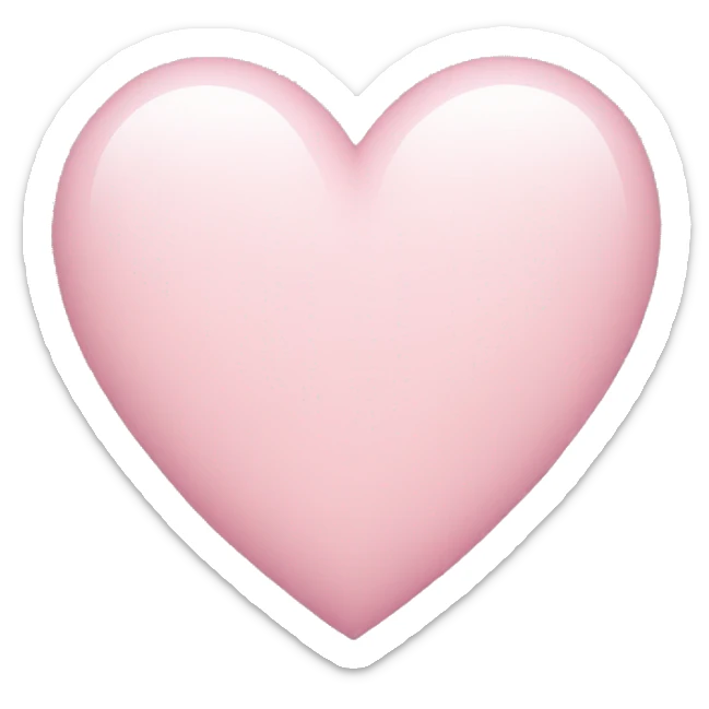 Light pink heart  sticker