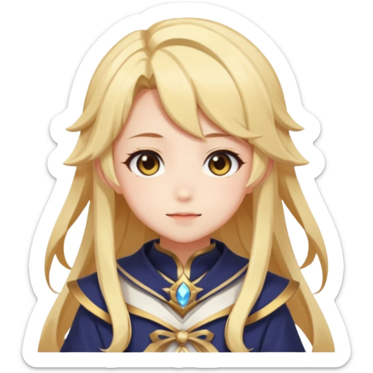 Cute Lumine from Genshin Impact in Photorealistic Hoyoverse Anime Style  sticker