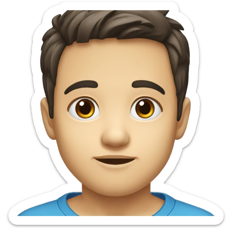 niño pequeño rubio de ojos azules grandes cuderpo entero sticker