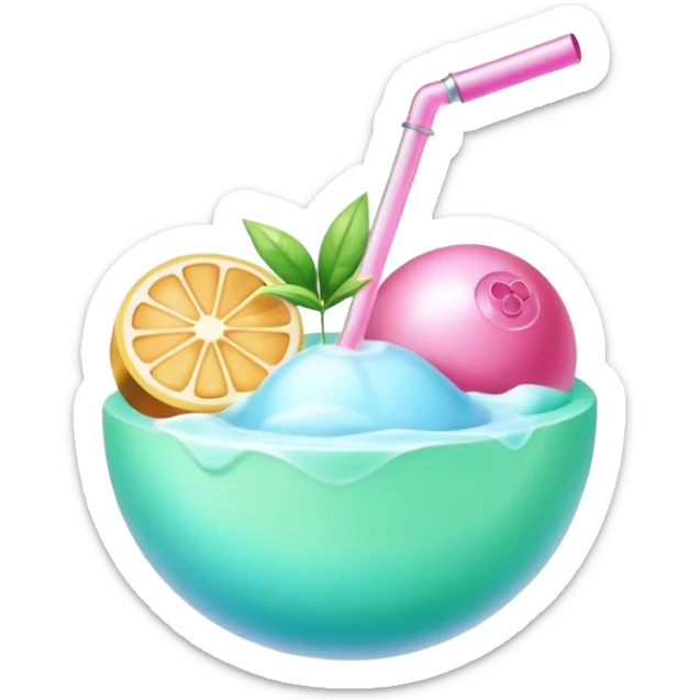 Colorful shiny glossy soft smooth Pastel soap perfume cocktail bomb bar aesthetic decoration room thing  sticker