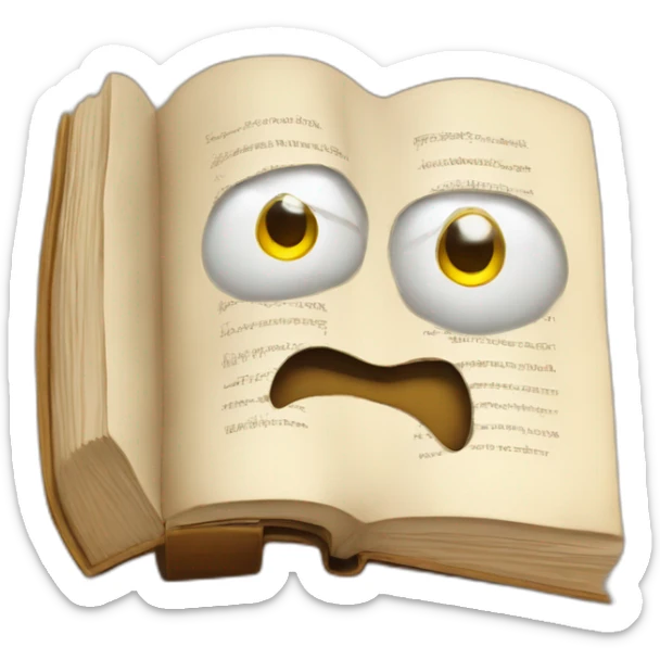 Book with face sticker