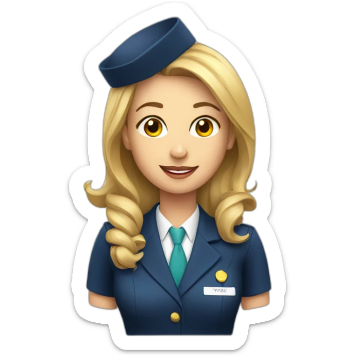 flight attendant sticker