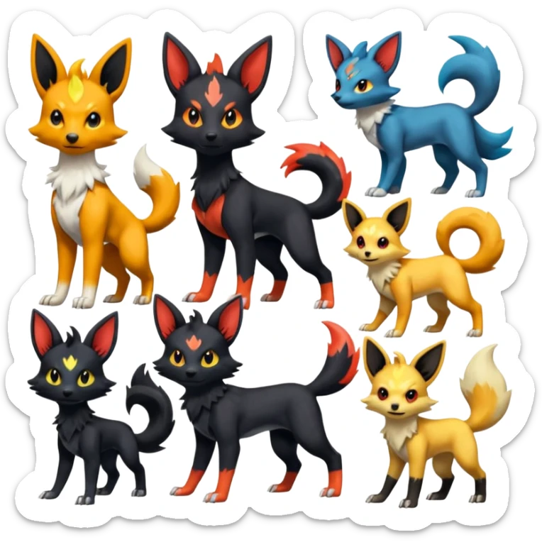 
Houndour-Torracat-Umbreon-
Salandit-Fennekin-Fakémon-Digimon-fusion (full body) sticker