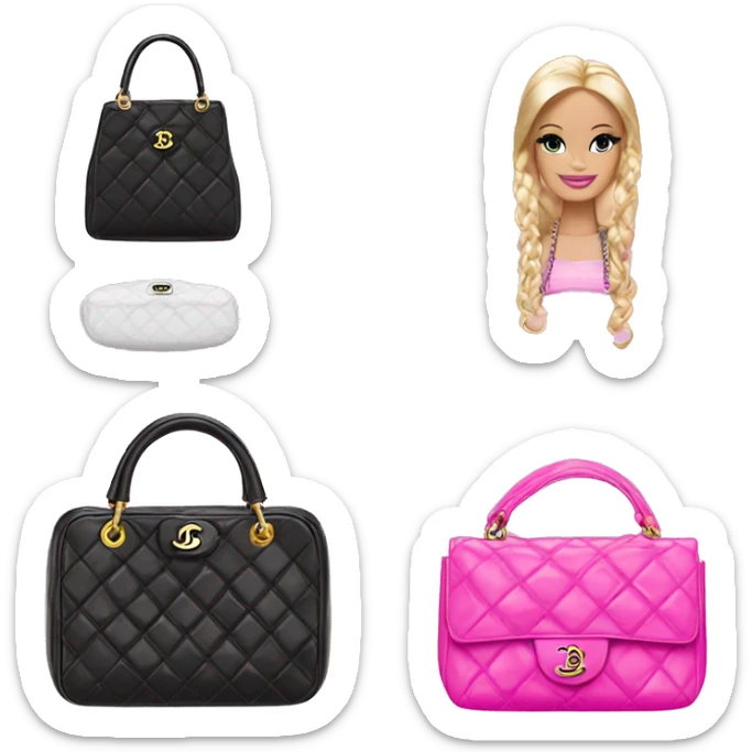 Barbie Chanel bag sticker