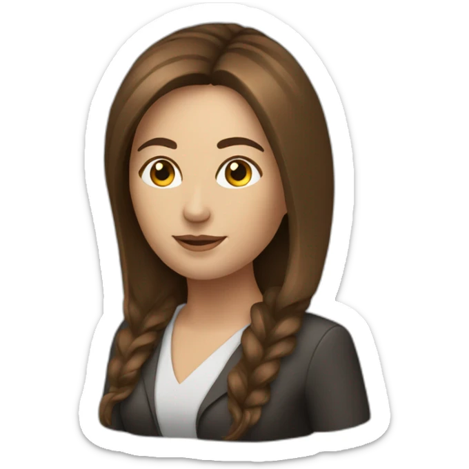 money marketing woman  brown hair sticker