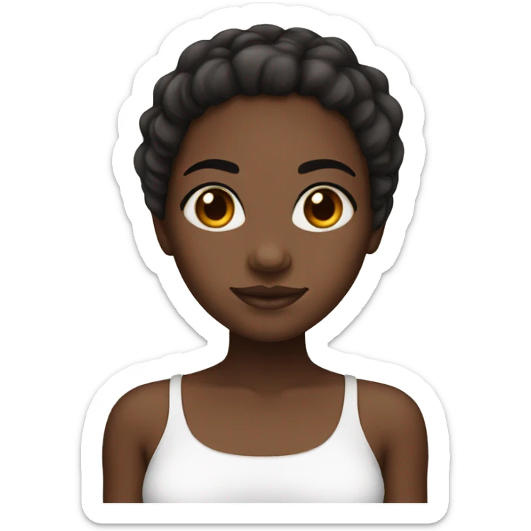 Black girl brown eyes sticker