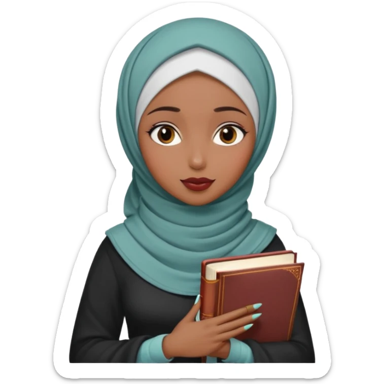 A Girl With Nails and Feminine Girl Vice and The Book and Waiting Hijab, But The Girl Has To Be Black sticker