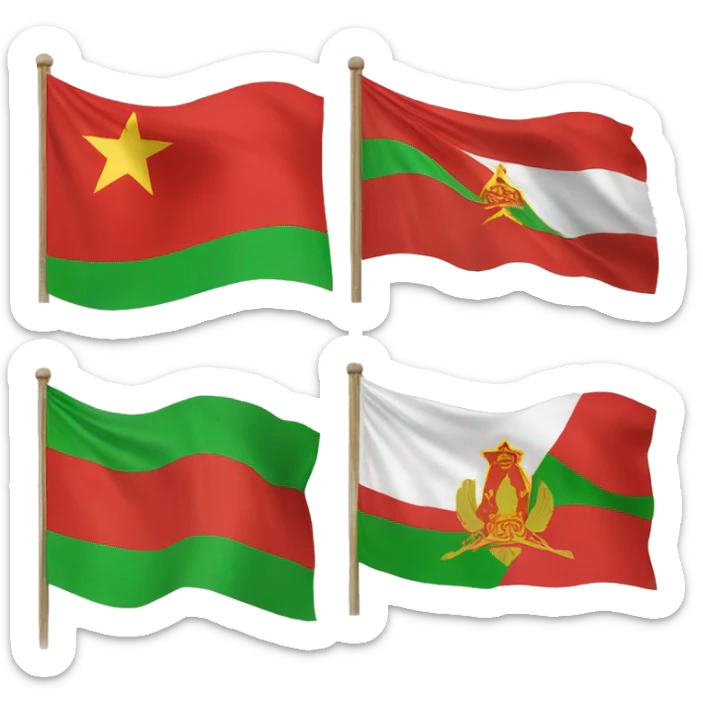 emoji flag of Transnistria in the style of apple flag emoji sticker