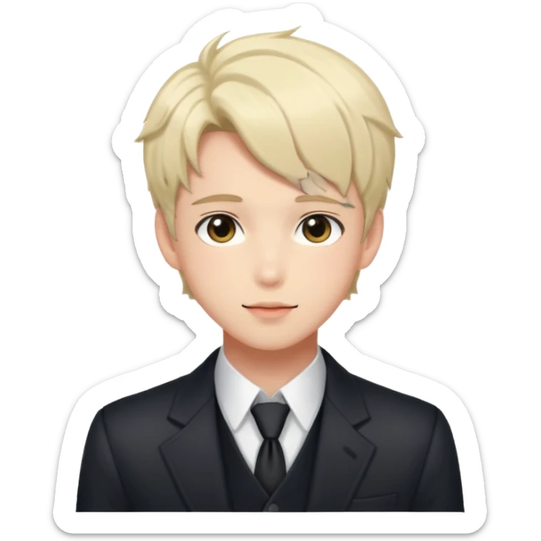 Shiny Blushing Cute Sexy Handsome Shoujo Anime Guy Boy Man Gentleman Trending Style Cottagecore  sticker