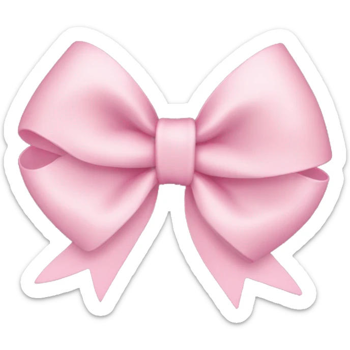 light pink bow sticker