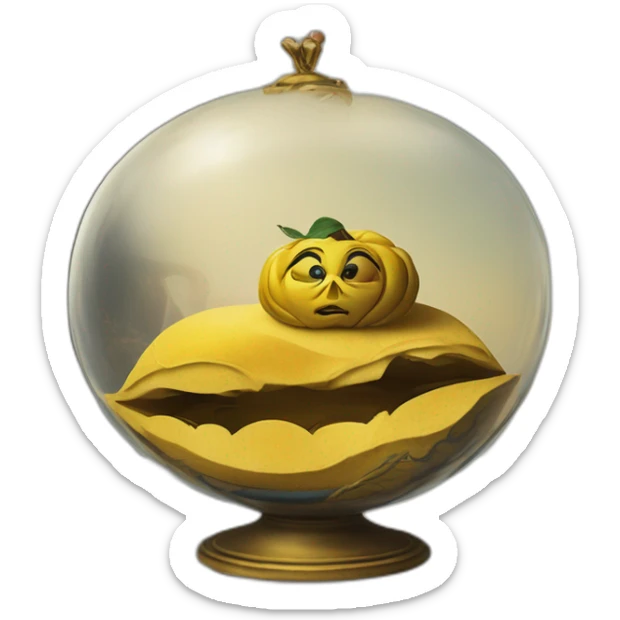 Persistence of Memory by Salvador Dali in the style of Disney’s Beauty and the Beast sticker