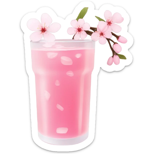 Cherry blossom drink sticker