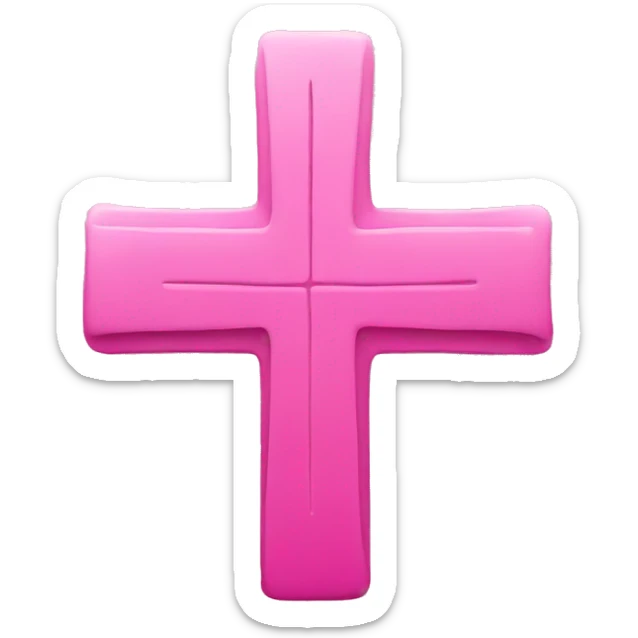pink cross sticker