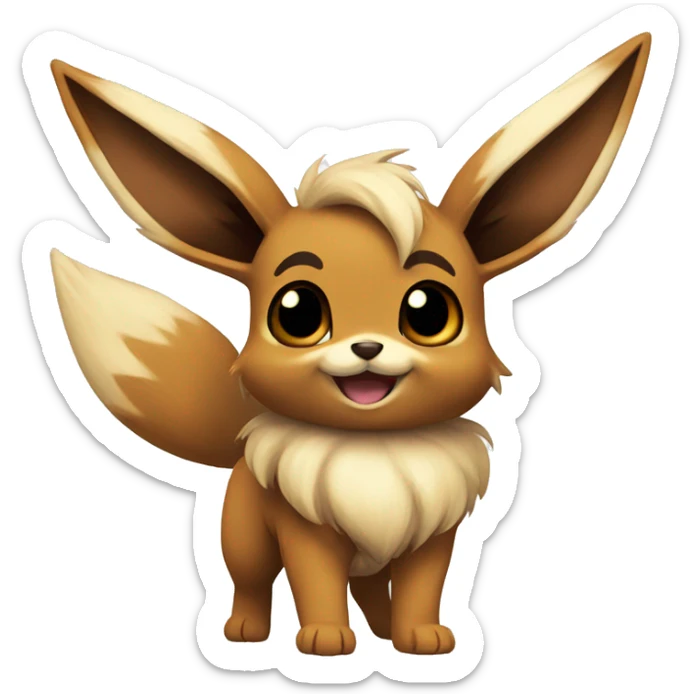 Happy eevee sticker