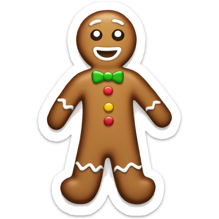 Gingerbread man sticker