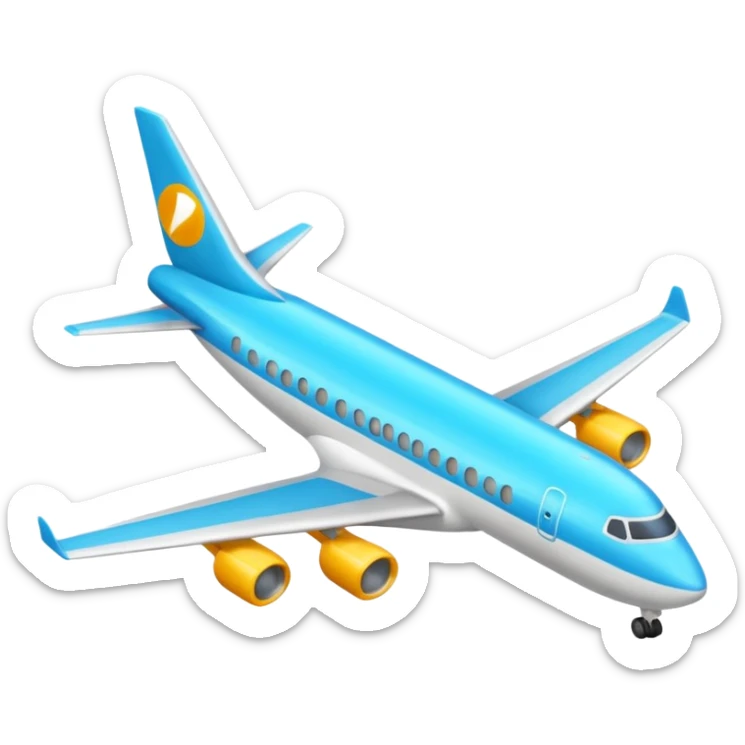 emoji de viaje, algo como un avion dandole la vuelta al mundo sticker