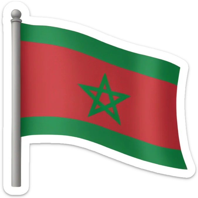 The flag of the Riffian region of Morocco sticker