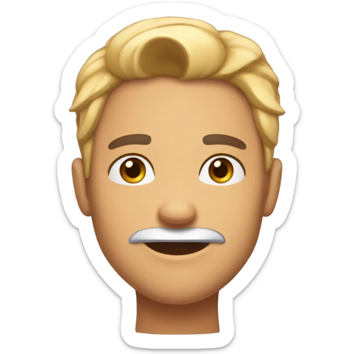 A character with half of the face male and half female sticker