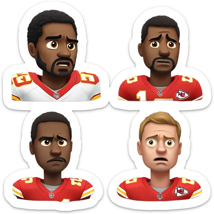 Kansas City chiefs losing in the nfl superbowl against the Philadelphia eagles  sticker