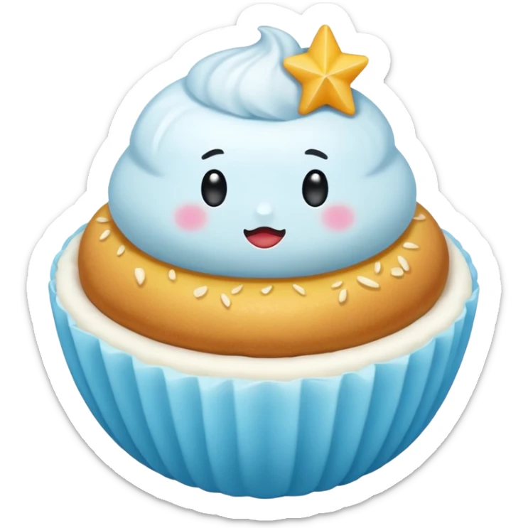 Verificacion azul de tiktok redonda medio celeste con la palomita blanca chillante sticker