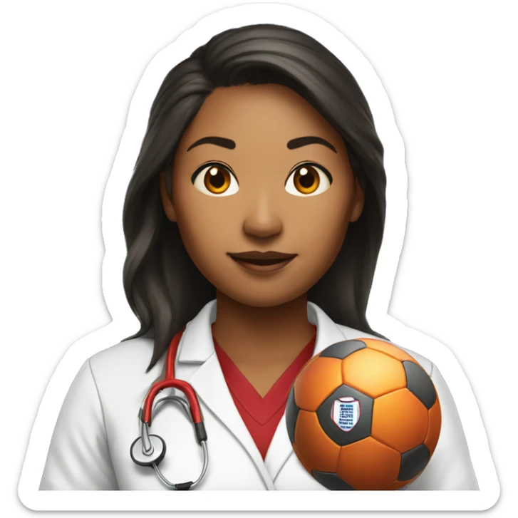 stanford physician asian black woman giving viewer a soccer red card sticker