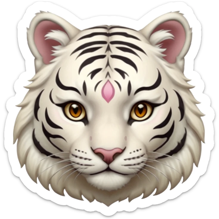 Female white tiger khajiit leader of the umbral rose  sticker
