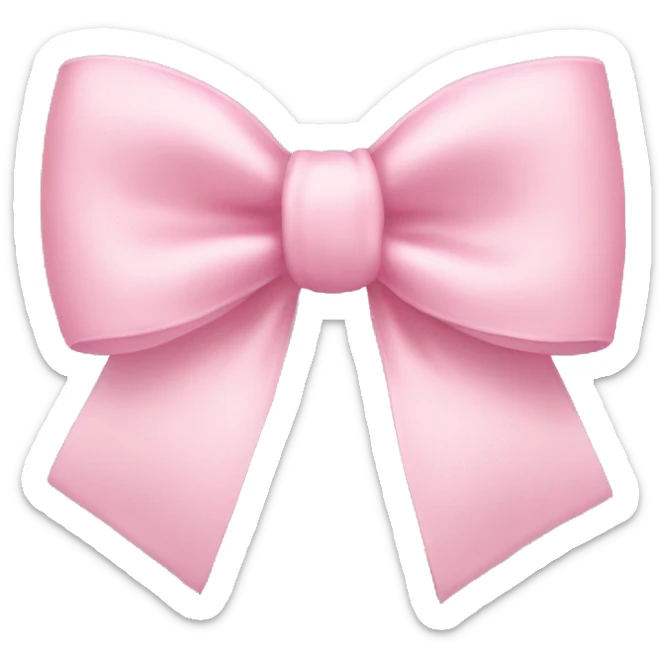 Light Pink bow sticker