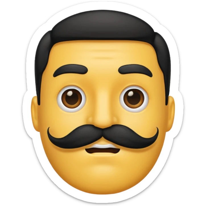 mustache emoji sticker