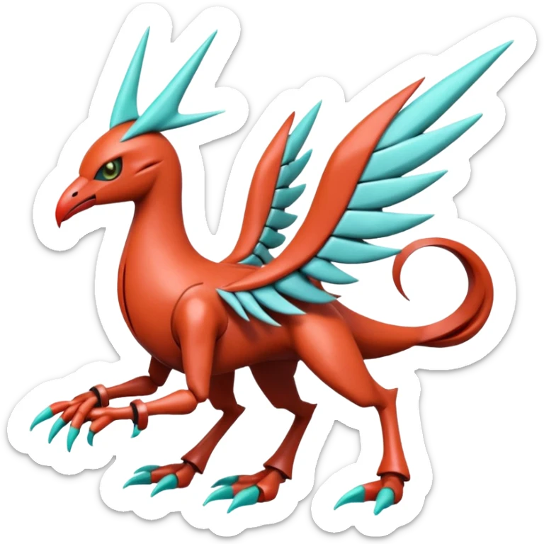 Inteleon-Chocobo-Scizor-Deoxys-Bisharp-Pokémon-Fusion, full body sticker