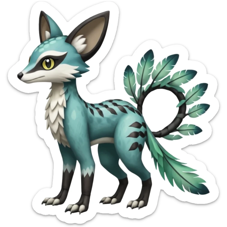 Meloetta-Vernid-Trico-Sergal-Genet-Pokémon-Fakémon-hybrid-fusion-creature sticker