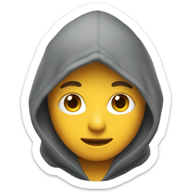 Person wearing hoodie sticker