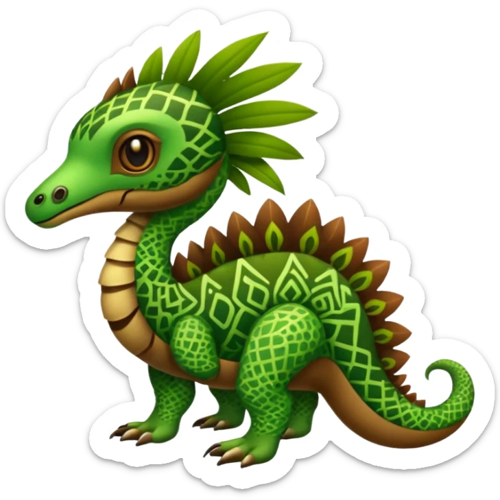  exotic tropical cyber-Litten-Linoone-Noibat-Weavile-Zangoose-Fakémon-Pokémon-Vernid-creature sticker