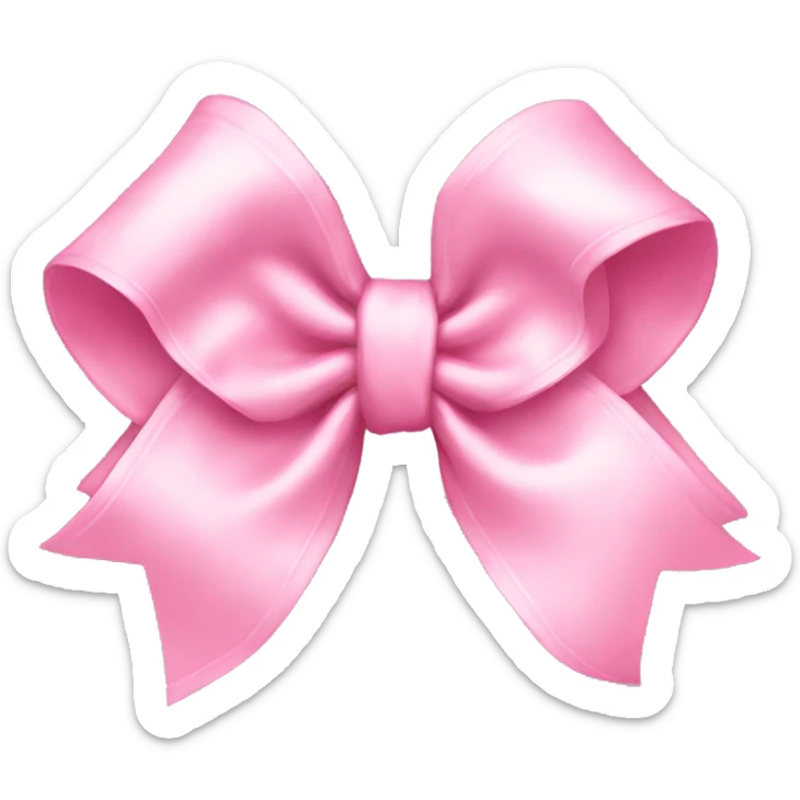 baby pink bow sticker